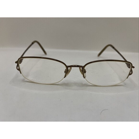 Anne Klein Eyglasses AK9062 4165 Half Rim Designer Frames Only  Brown 51-18-135 - Picture 1 of 6